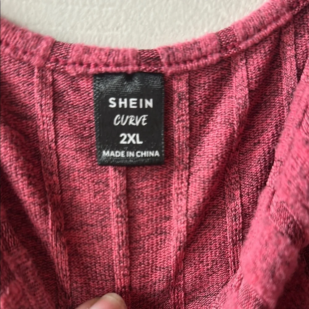 Pink Ribbed Knit Dress - Picture 2 of 2
